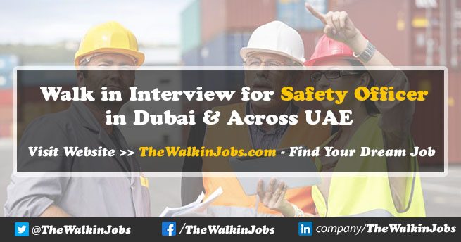 Safety Officer Jobs in Dubai