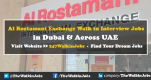 Al Rostamani Exchange Walk in Interview Jobs