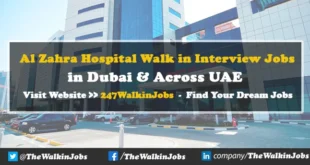 Al Zahra Hospital Walk in interview Jobs