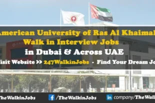 American University of Ras Al Khaimah Walk in Interview