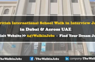 British International School Walk in Interview Jobs