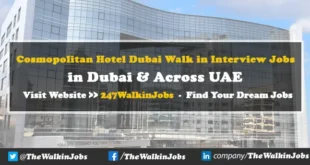 Cosmopolitan Hotel Dubai Walk in Interview