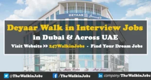 Deyaar Walk in interview Jobs