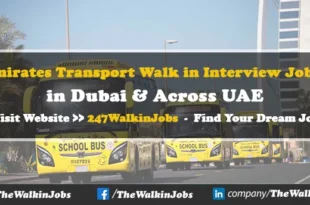 Emirates Transport Walk in Interview Jobs