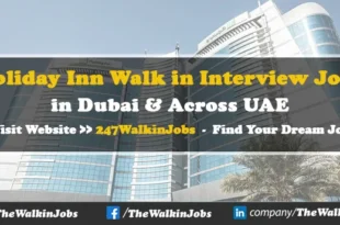 Holiday Inn Walk in Interview Jobs