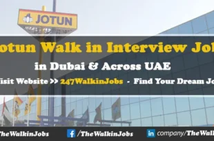 Jotun Walk in interview Jobs