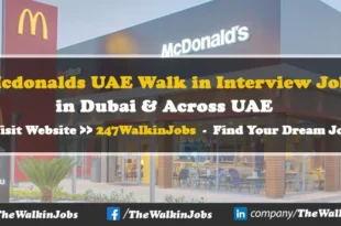 Mcdonalds UAE Walk in interview Jobs