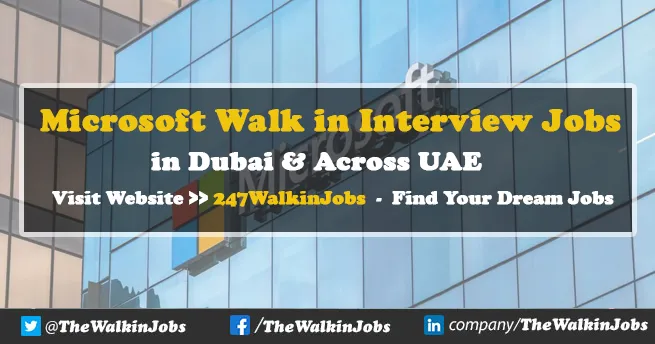 Microsoft Walk in interview Jobs