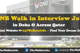 QNB Walk in interview Jobs