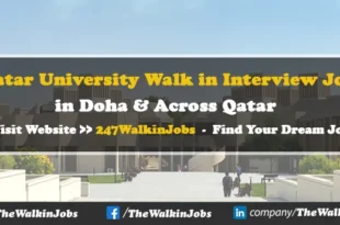 Qatar University Walk in interview Jobs