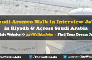 Saudi Aramco Walk in interview Jobs