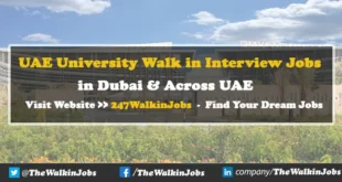 UAE University Walk in interview Jobs