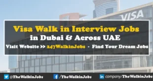 Visa Walk in Interview Jobs