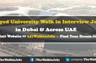 Zayed University Walk in Interview